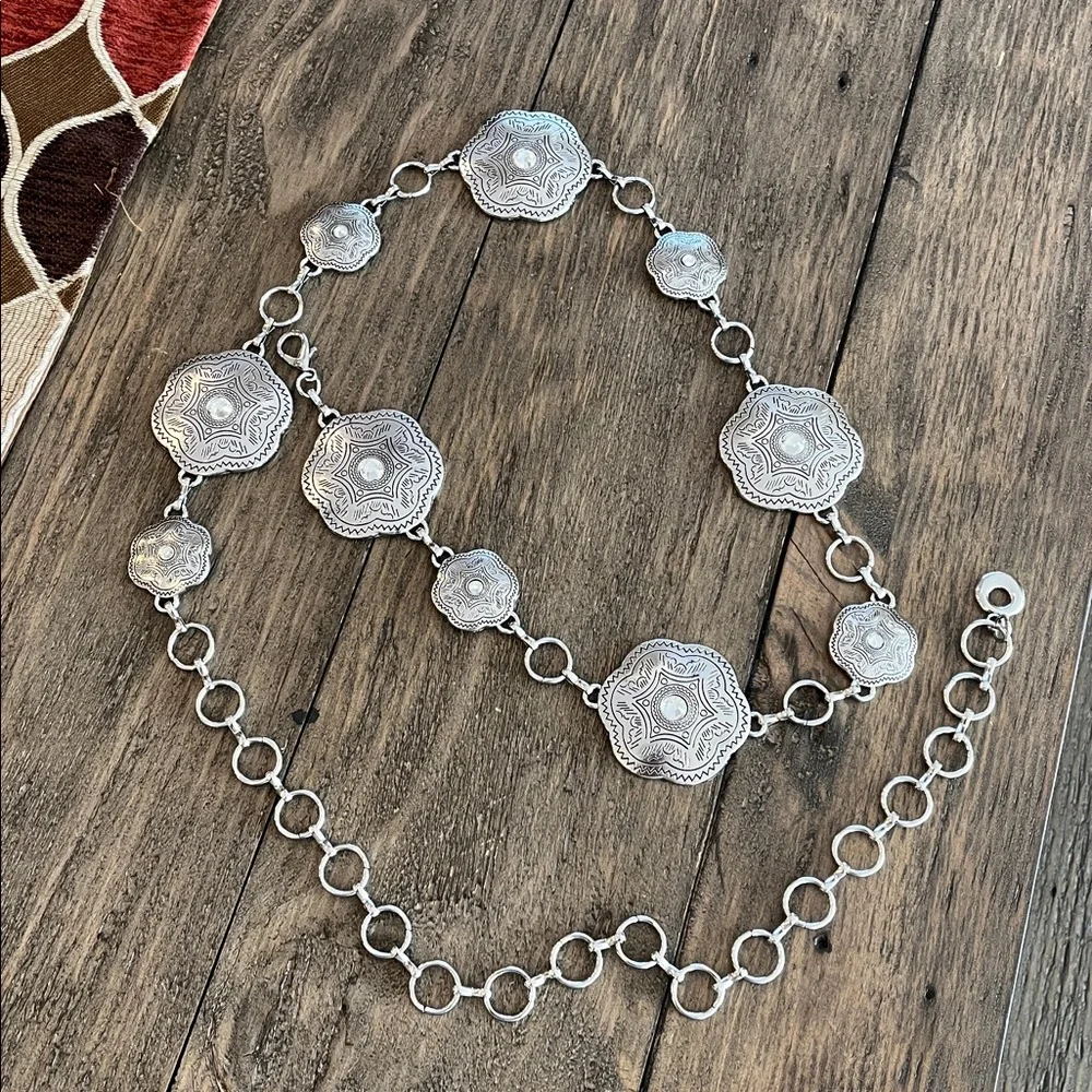 Silver concho belt M - Picture 2 of 5